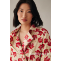 Floral Women's Jacket Women Pink Flower Jacket Factory